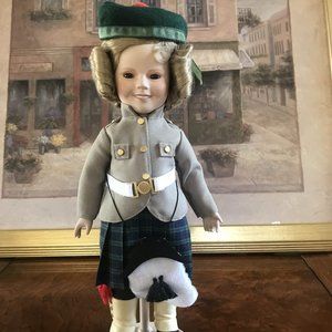 Shirley Temple Littlest Rebel Porcelain Portrait Doll by Danbury Mint